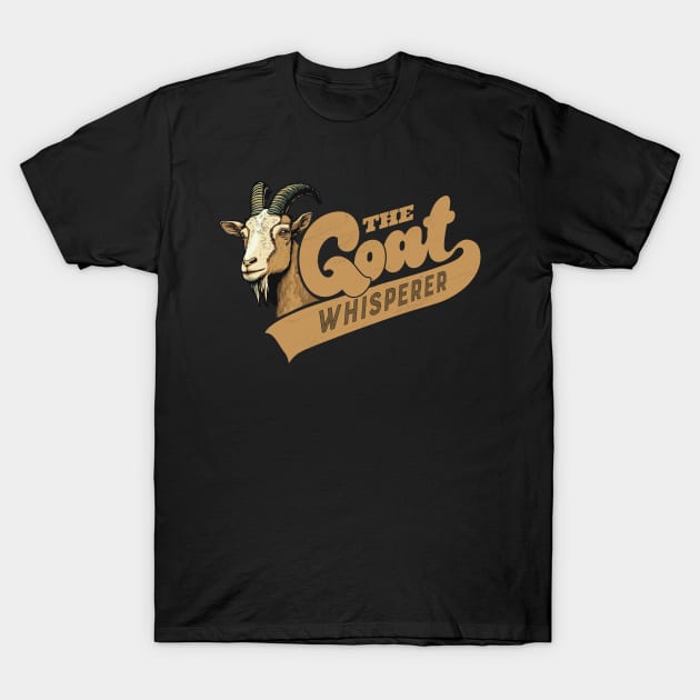 Goat Whisperer, Funny Goat-Themed Motives T-Shirt by MarkusShirts